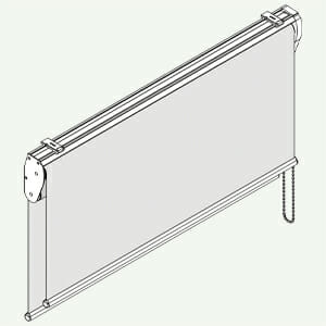 ARMONIA DUO 01_tecnico_300x300 Render di una tenda a rullo double modello Duo, realizzata da due tende di tessuti diversi