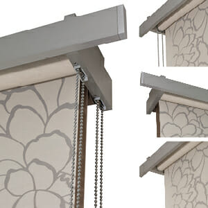 Tenda a doppio rullo per interni dai motivi eleganti e fiorati