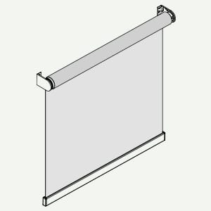 Render di una tenda a rullo Zoomtech serie F 110 senza cassonetto